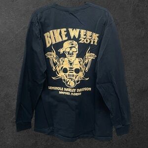 Bike Week 2011 Seminole Harley Davidson Sanford Florida Black Shirt // L